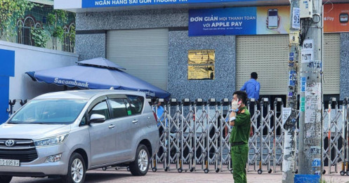 Chi nhánh ngân hàng ven Sài Gòn nghi bị cướp