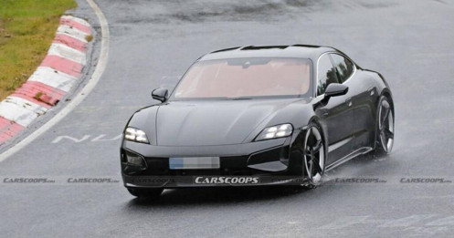 Porsche Taycan 2024 lộ diện chạy thử, ngoại thất thiết kế như xe đua