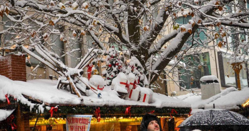 Tuyết trắng mùa Giáng sinh ở Munich, Đức