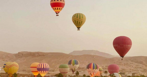 Bay khinh khí cầu ngắm sông Nile và những di sản ở Luxor, Ai Cập