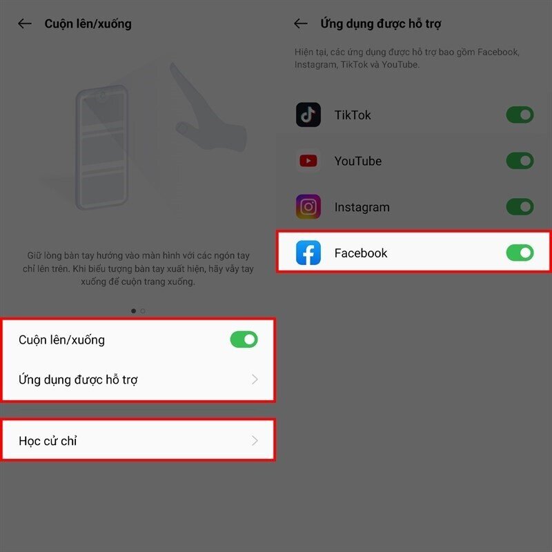 Lướt Facebook không cần dùng tay độc, lạ trên điện thoại OPPO