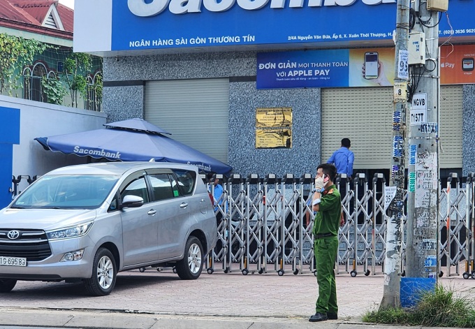 Chi nhánh ngân hàng ven Sài Gòn nghi bị cướp