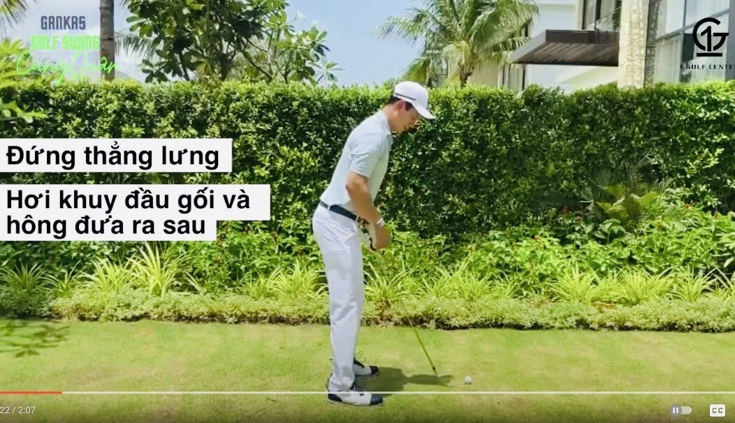 Golfer Trương Chí Quân hướng dẫn cách set up thoải mái nhất cho golfer để có một cú swing đẹp