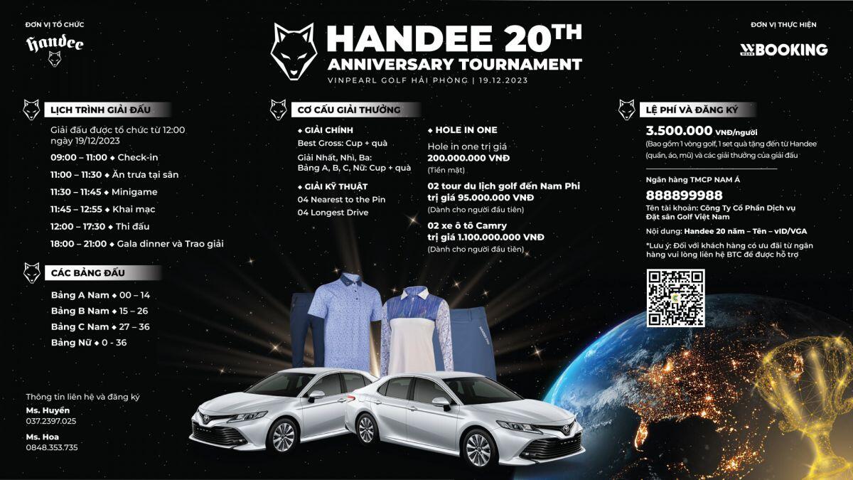 Sắp khởi tranh giải đấu Handee 20th Anniversary Tournament - Hành trình khẳng định thương hiệu Việt