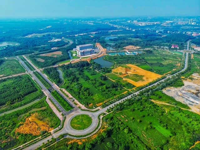 Toàn cảnh khu vực có thể trở thành thành phố thứ 3 của Hà Nội