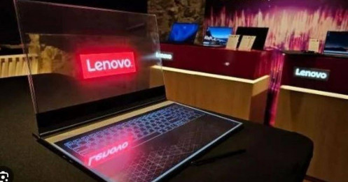 Hãng Lenovo ra mắt mẫu máy tính xách tay có màn hình trong suốt