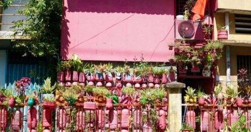 Cận cảnh căn nhà toàn màu hồng đang gây sốt tại Sài Gòn