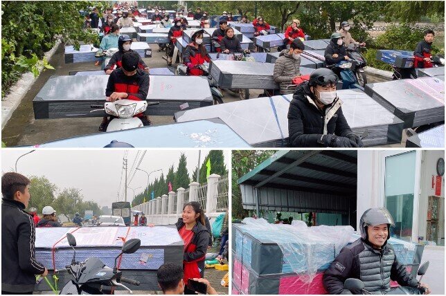 2,000 lao động May Sông Hồng nhận quà Tết "khủng" chất đầy xe theo đúng nghĩa đen