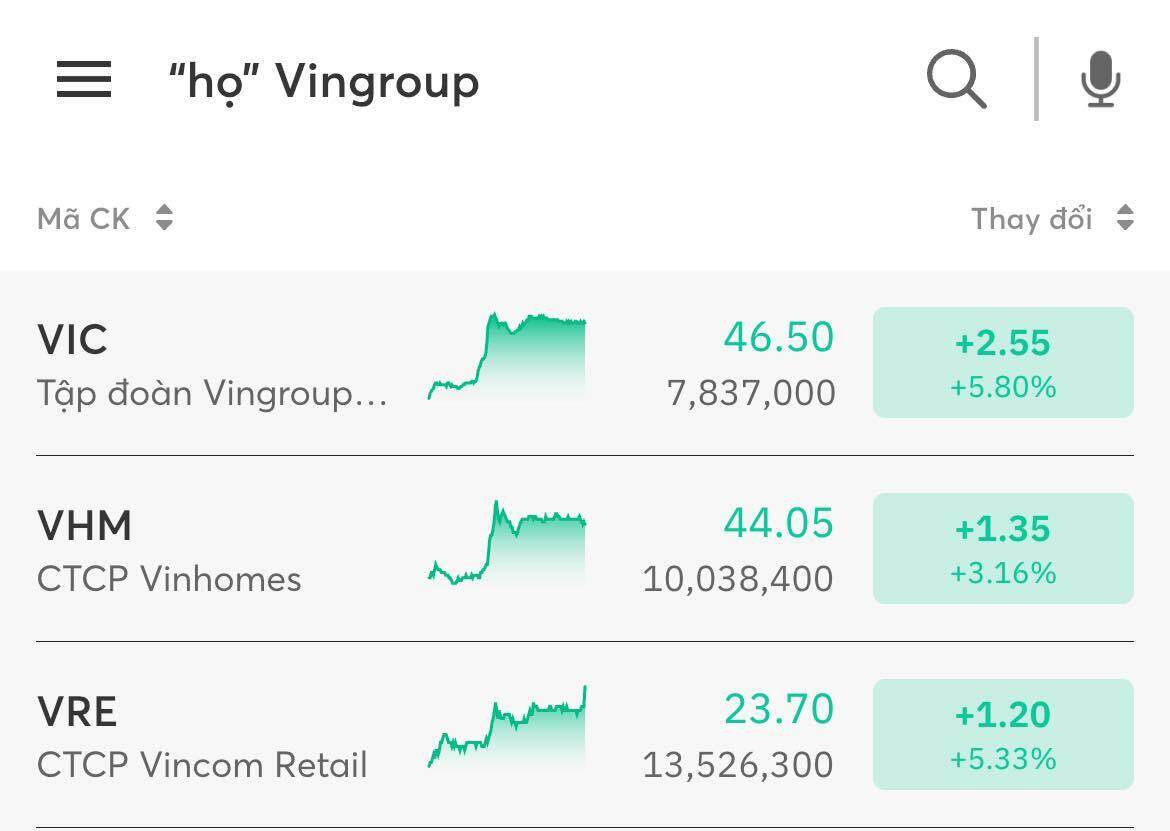 Dồn dập đón tin vui từ VinFast, Vinhomes, cổ phiếu “họ” Vingroup đồng loạt tăng “bốc đầu”