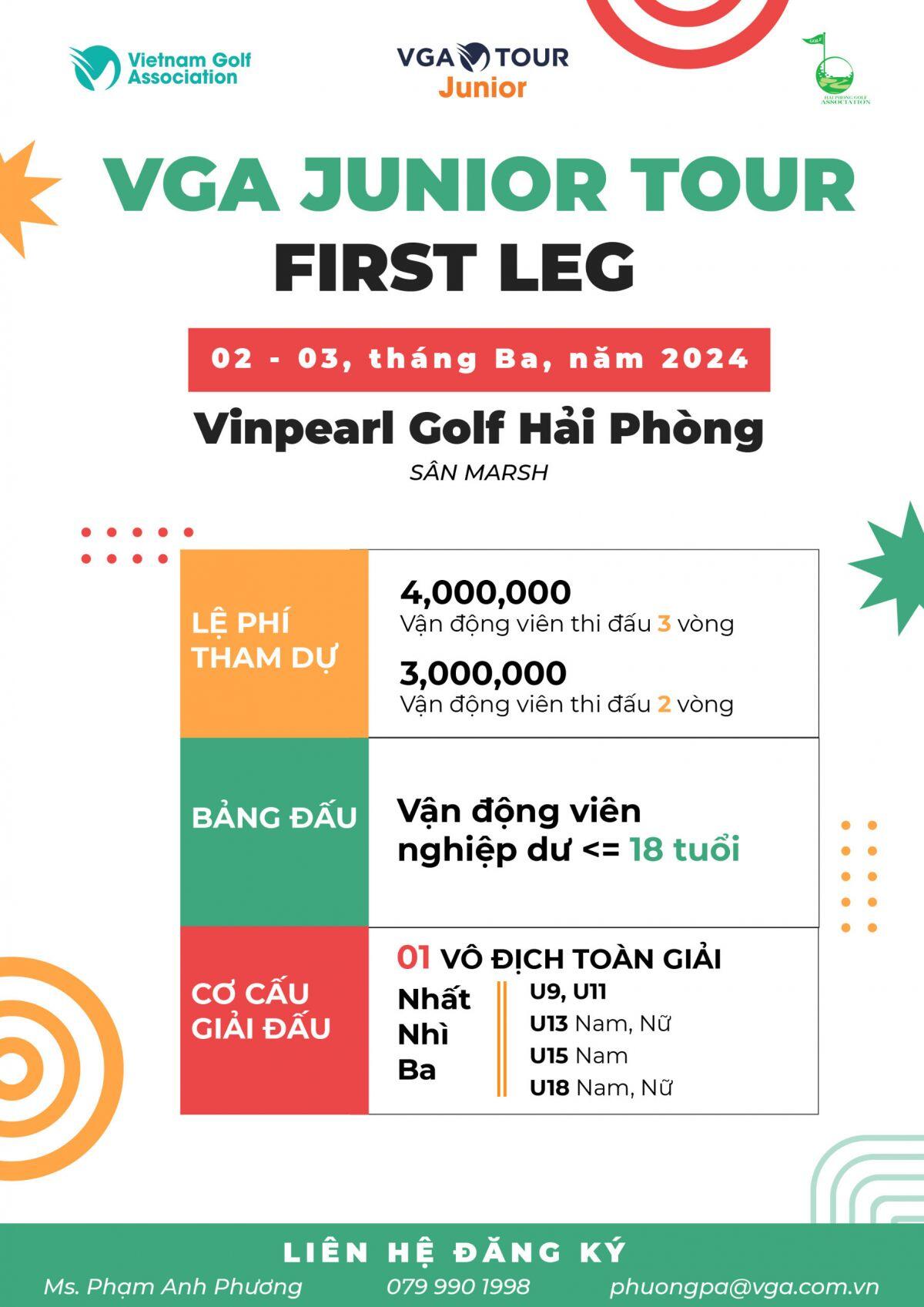 Sắp khởi tranh giải đấu chặng 1 VGA Junior Tour - 1st Leg VGA Junior Tour 2024