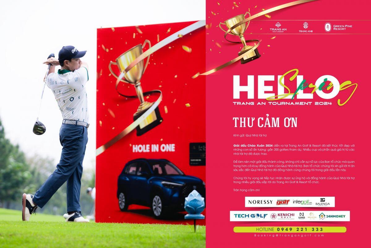 Golfer Nguyễn Việt Hồ vô địch Giải đấu "Hello Spring - Trang An Tournament 2024"