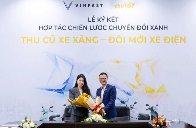 VinFast hợp tác cùng Chợ Tốt thu xe máy xăng đổi mới xe máy điện