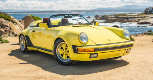 Porsche 911 Speedster 1989 với màu vàng nổi bật được đưa lên sàn đấu giá