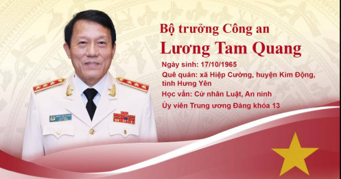 Tiểu sử tân Bộ trưởng Công an Lương Tam Quang