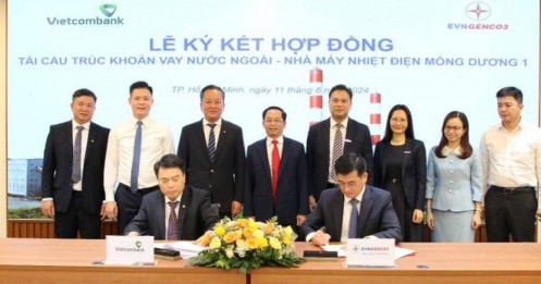 EVNGENCO3 và Vietcombank ký hợp đồng Tái cấu trúc khoản vay Dự án NMNĐ Mông Dương 1