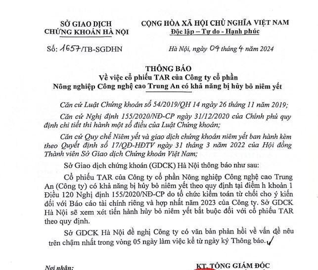 Loạt doanh nghiệp có nguy cơ 'đăng xuất' khỏi sàn HNX