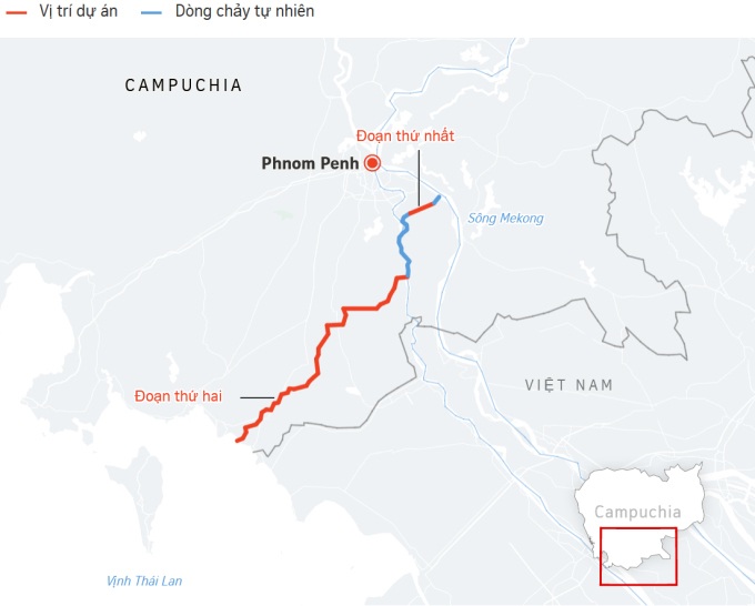 Kênh đào 1,7 tỷ USD Funan Techo lo ngại ảnh hưởng đến ĐBSCL: Việt Nam theo sát dự án, ngỏ lời đề nghị với Campuchia