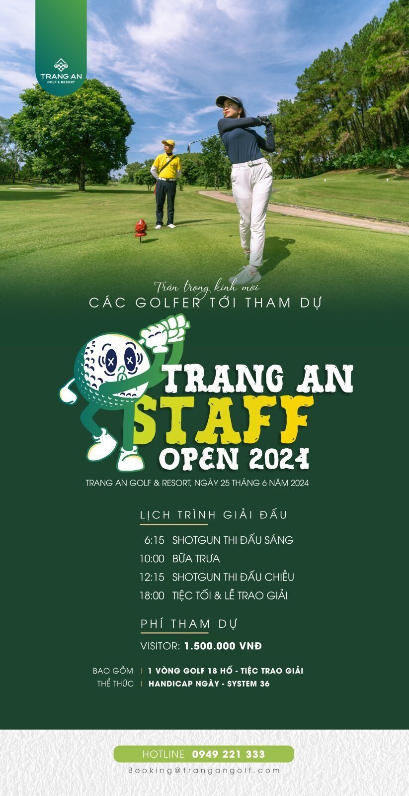 Sắp khởi tranh giải golf " Tràng An Staff Open 2024"