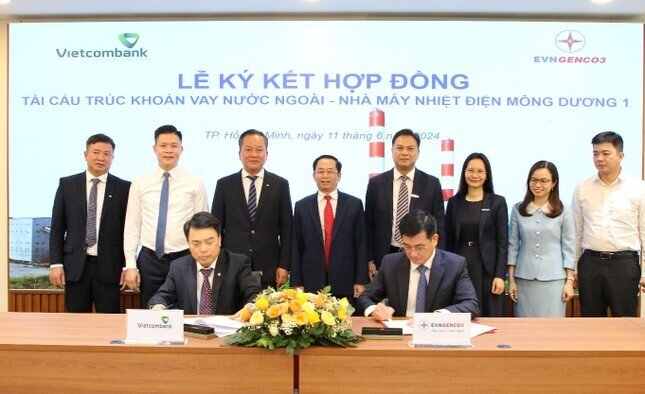 EVNGENCO3 và Vietcombank ký hợp đồng Tái cấu trúc khoản vay Dự án NMNĐ Mông Dương 1