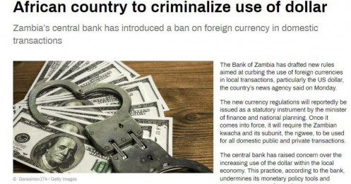 Một quốc gia sắp cấm giao dịch nội địa bằng đồng USD, thậm chí bỏ tù 10 năm người vi phạm