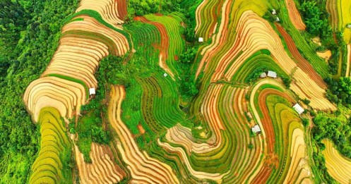 Việt Nam từ trên cao: ‘Hoa văn’ mùa đổ ải nơi rẻo cao phương Bắc
