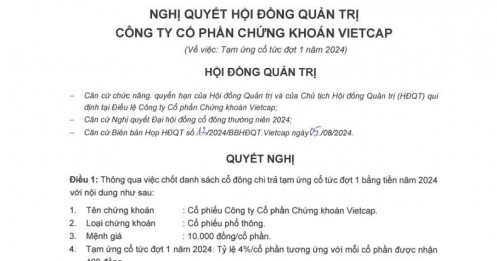 CTCK vừa báo lãi quý 2 tăng bằng lần chuẩn bị tạm ứng gần 200 tỷ đồng cổ tức