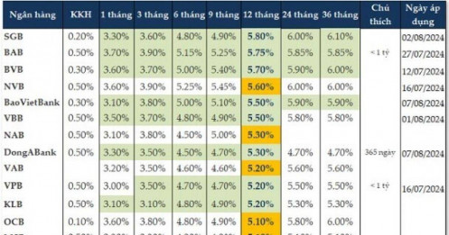 Ngân hàng quốc doanh nhập cuộc, lãi suất huy động tăng dần về cuối năm?