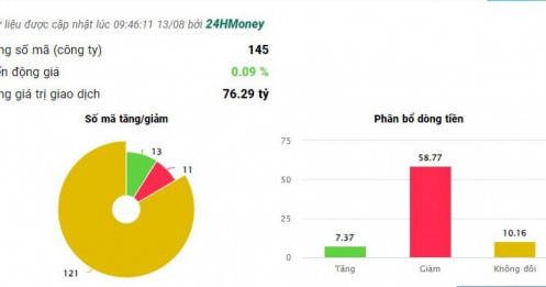 Cổ phiếu điện "gặp nạn" phiên sáng 13/8