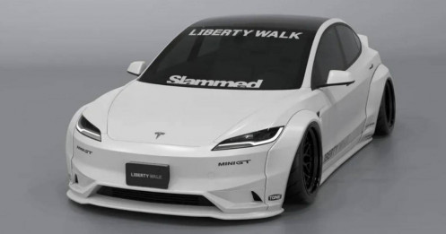 Hãng độ Liberty Walk ra mắt gói độ cho xe điện Tesla Model 3 dành cho “dân chơi đích thực”