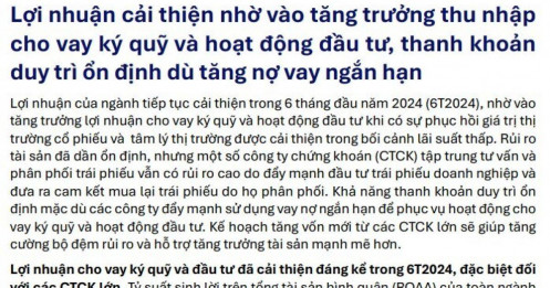 Nhiều CTCK có thể sẽ gặp rủi ro tài sản và tái cấp vốn