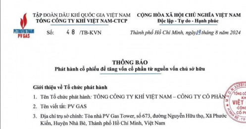 PV GAS (GAS) chốt danh sách phát hành hơn 45,9 triệu cổ phiếu thưởng, tỷ lệ 50:1