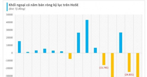 Gần 3 tỷ USD cổ phiếu Việt bị khối ngoại bán ròng từ đầu năm 2024