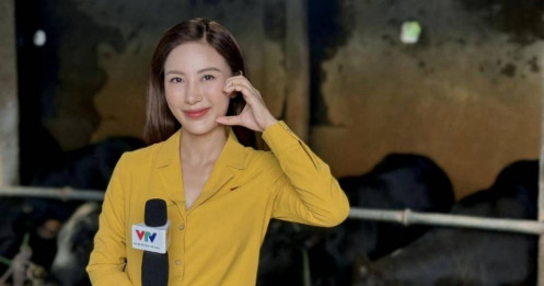 Nữ MC xinh đẹp VTV 'đắm' mình 7 tiếng trong bão Yagi, khán giả hết lời ngợi khen