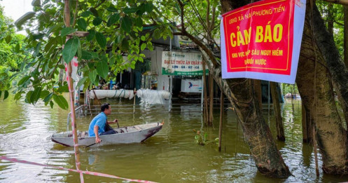 Hà Nội báo động lũ trên sông Tích, cảnh báo lũ trên sông Bùi