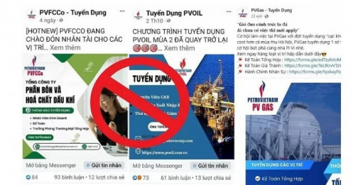 Ngập tràn trang mạng giả mạo tuyển dụng, Petrovietnam đưa ra cảnh báo khẩn