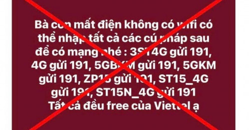 Sự thật thông tin lan truyền trên MXH, hướng dẫn người dân vùng lũ soạn tin gửi 191 để có wifi miễn phí