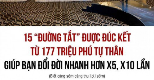 15 "đường tắt" rút ra từ 177 triệu phú tự thân giúp người bình thường trở nên giàu có