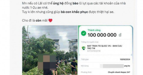 Sửa bill chuyển tiền từ thiện đăng lên mạng có thể vi phạm pháp luật