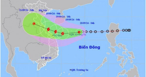 Áp thấp nhiệt đới di chuyển nhanh, hướng về Quảng Bình-Đà Nẵng