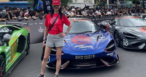 Cận cảnh siêu xe mui trần McLaren 765LT Spider của phú bà Singapore trong hành trình Gumball 3000