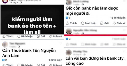 Công khai mua bán tài khoản ngân hàng trên mạng xã hội