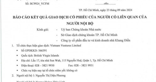 Quỹ thuộc VinaCapital ước thu 360 tỷ đồng từ bán hàng triệu cổ phiếu KDH