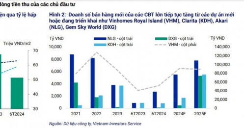 Doanh số bán hàng của VHM, KDH, NLG... dẫn đầu ngành BĐS nhờ các dự án mới ra mắt ở Hà Nội và TP.HCM