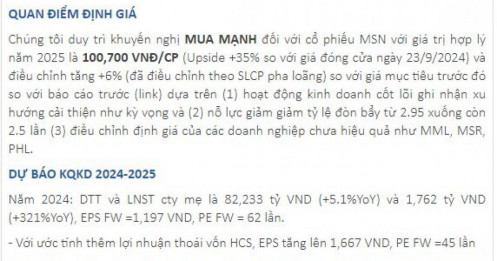 Chuyên gia khuyến nghị mua mạnh cổ phiếu Masan với giá mục tiêu 3 chữ số