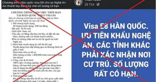 Cảnh báo lừa đảo đưa đi làm việc tại Hàn Quốc theo diện visa E8