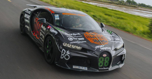 Kết thúc Gumball 3000, dân chơi Campuchia tự tay cầm lái Bugatti Chiron về nước