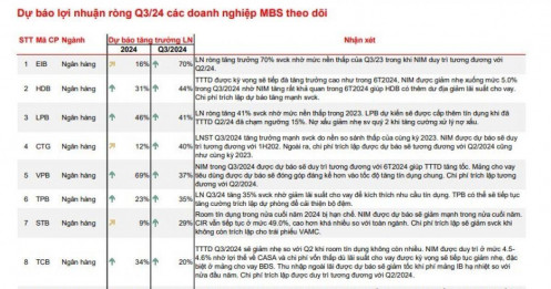 Dự báo KQKD quý 3 của 13 ngân hàng: EIB, HDB, LPB 'vô địch' tăng trưởng