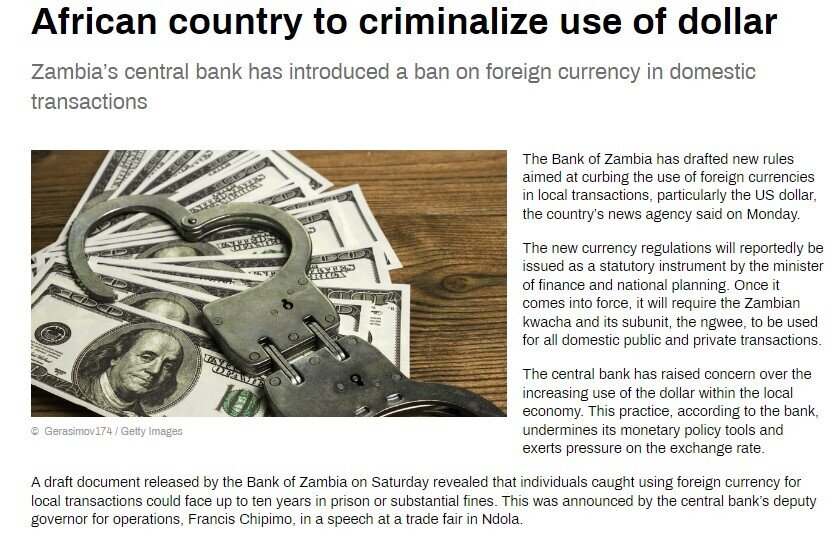 Một quốc gia sắp cấm giao dịch nội địa bằng đồng USD, thậm chí bỏ tù 10 năm người vi phạm