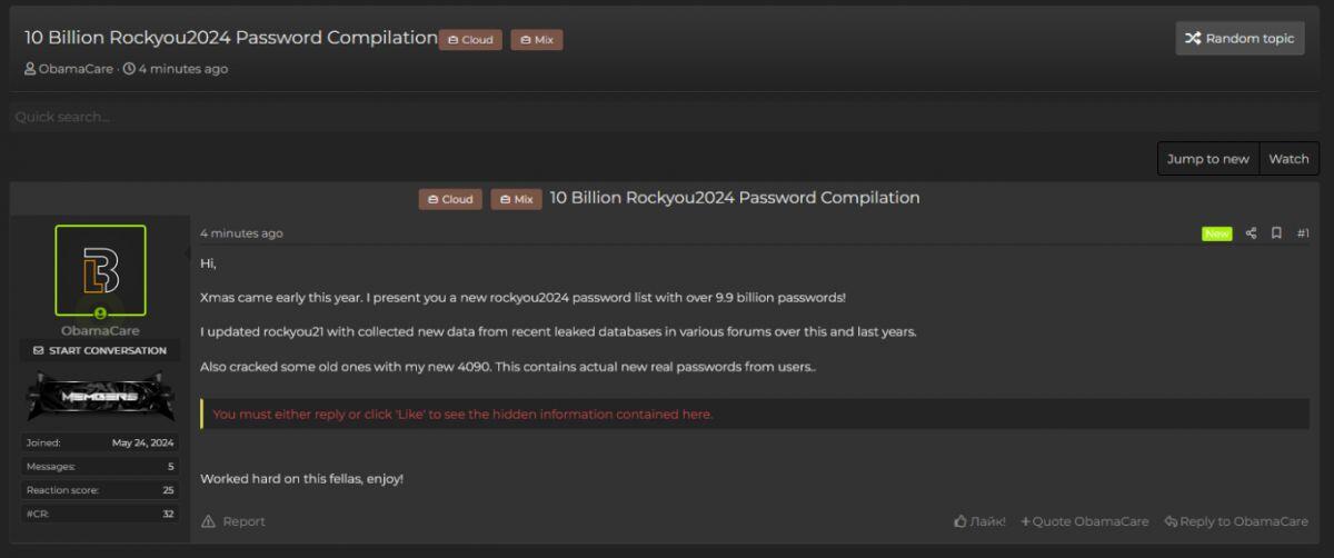 10 tỷ mật khẩu bị rò rỉ
