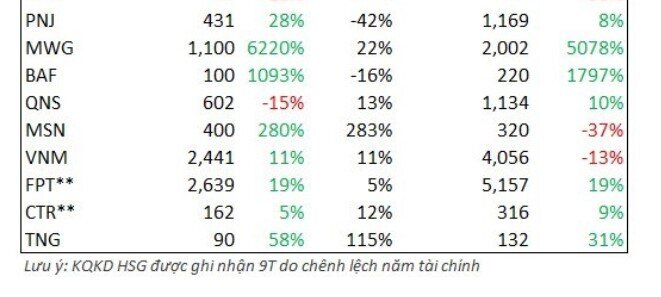 KQKD quý 2 của HPG, POW, GEX được kỳ vọng "tăng bằng lần", lợi nhuận MWG có thể tăng trưởng 6.200%